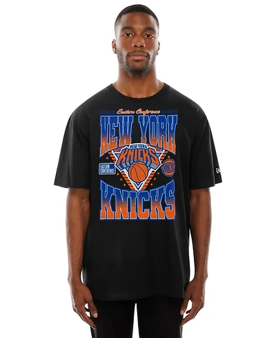 New Era Men's Black New York Knicks Old School T-Shirt T-Shirt
