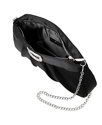 Nina Crystal Buckle Ornament Top Zipper Small Clutch Handbag