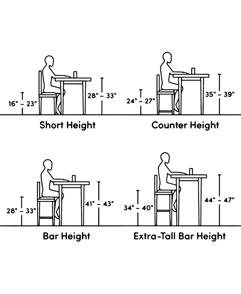 Dyhome 24 inches Bar Stools Set of 2, Counter Height with Leather Pad Wood Back