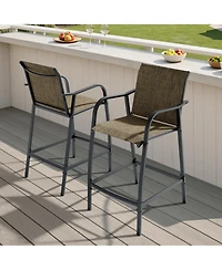 Pellebant Outdoor Bar Height Barstools Patio Stools Chairs