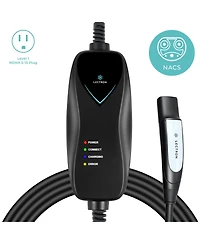 Lectron Level 1 Tesla Charger - 120V, 15A, Nema 5-15 Plug, 16 feet Extension Cord