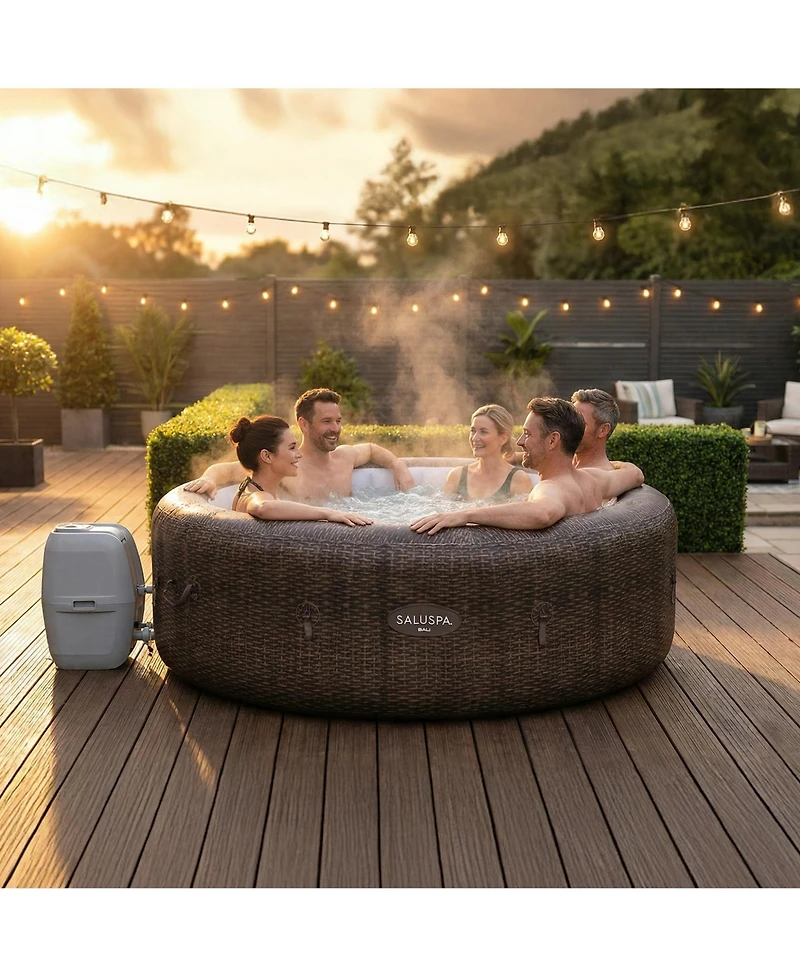 Bestway SaluSpa St Moritz AirJet Inflatable Hot Tub w/ 180 Soothing Jets, Brown