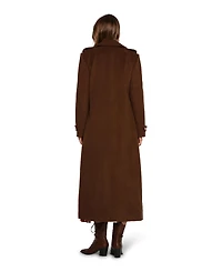Belle & Bloom Women's Command Wool Blend Double Breast Maxi Coat