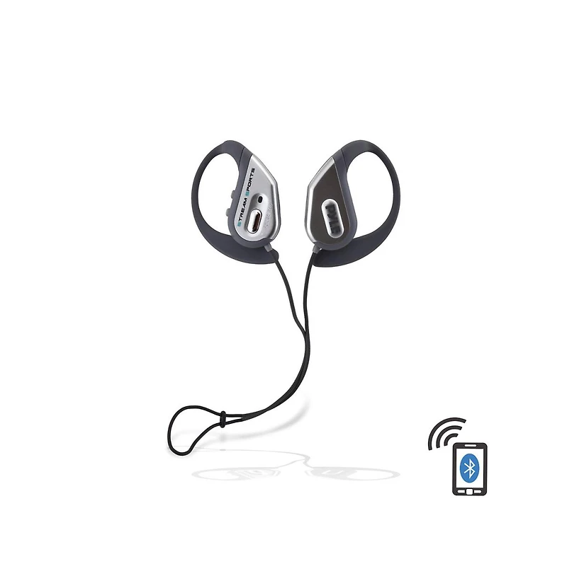 Pyle Waterproof Bluetooth Sports Headphones, Wireless Ear-Hook Earbuds with Mic, Rechargeable Battery