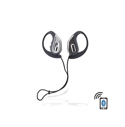 Pyle Waterproof Bluetooth Sports Headphones, Wireless Ear-Hook Earbuds with Mic, Rechargeable Battery