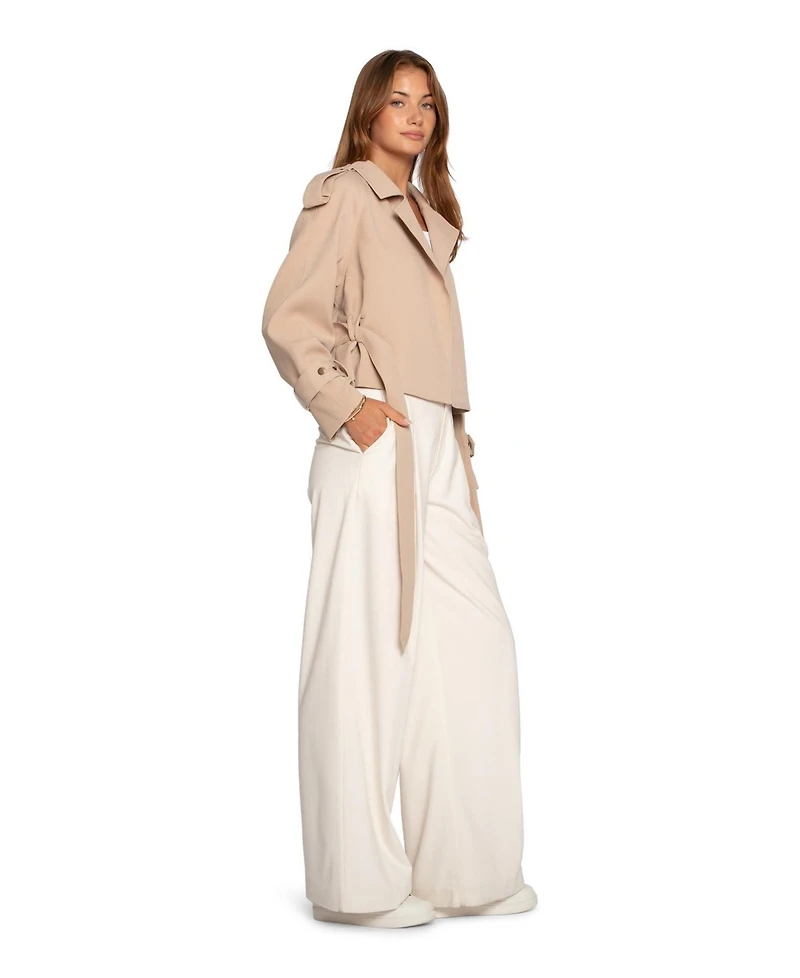 Belle & Bloom Women's Fast Car Cropped Trench
