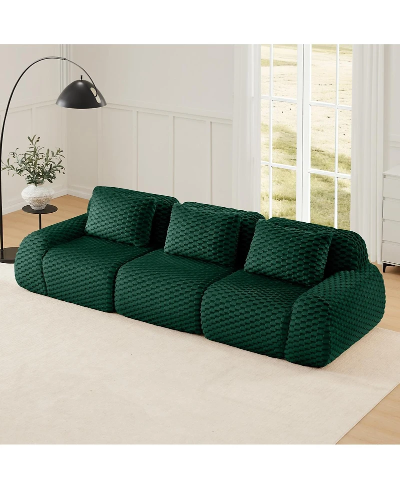 Streamdale Furniture Modern Modular Sectional Sofa, Flannelette