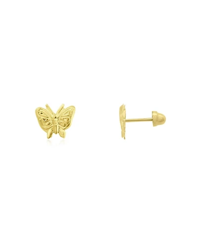 The Lovery Gold Butterfly Screw Back Stud Earrings 14K