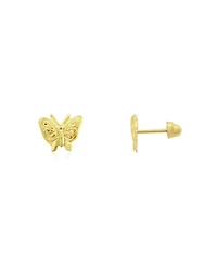 The Lovery Gold Butterfly Screw Back Stud Earrings 14K