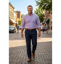 KingSize Big & Tall Classic Fit Wrinkle-Free Expandable Waist Pleat Front Pants