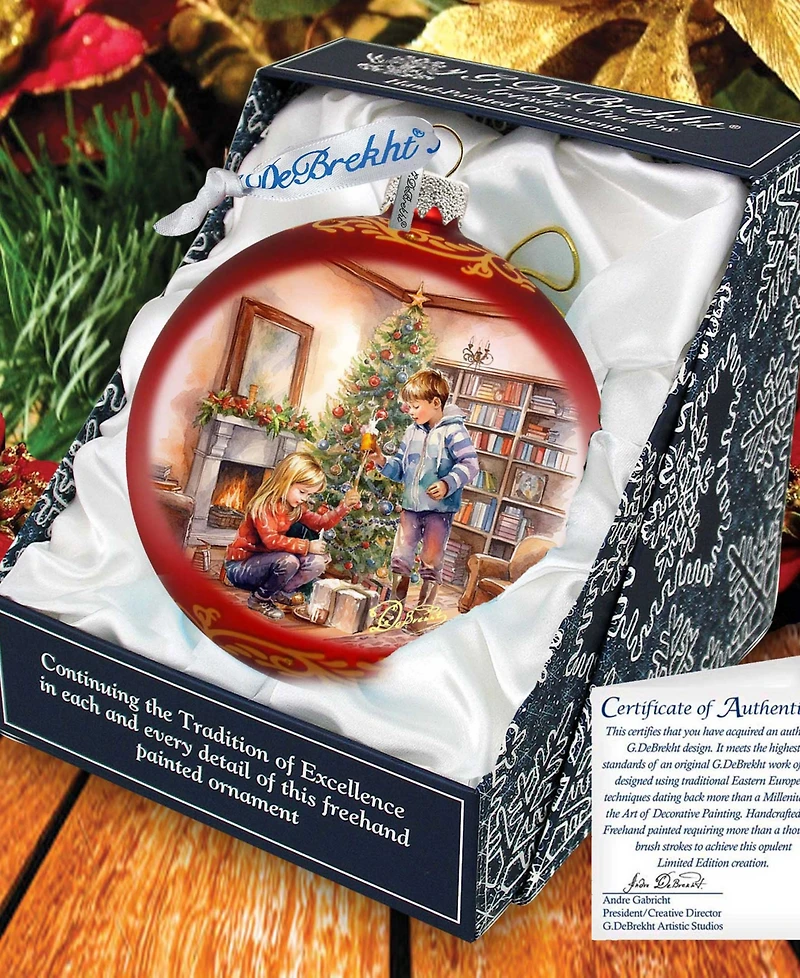 Designocracy Cherished Moments Lg Mercury Christmas Glass Collectible Ornaments G. DeBrekht