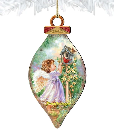 Designocracy Angels Are Near Holiday Ornament