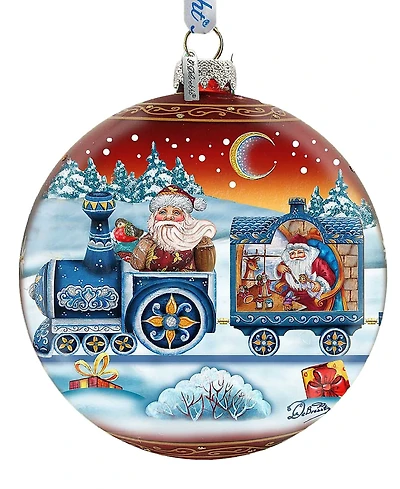 G.DeBrekht Limited Edition Oversized Holiday Express Ball Red Ornament