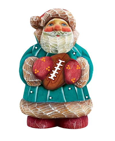 G.DeBrekht Football Santa Figurine