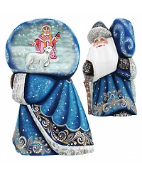 G.DeBrekht Woodcarved Hand Painted Santa Delightfully Fun Yuletide Figurine