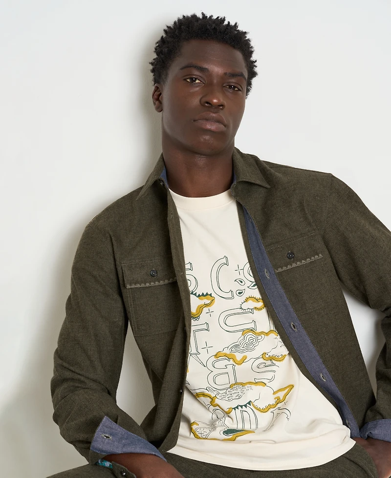 Scotch & Soda Men's Melange Long-Sleeve Shirt