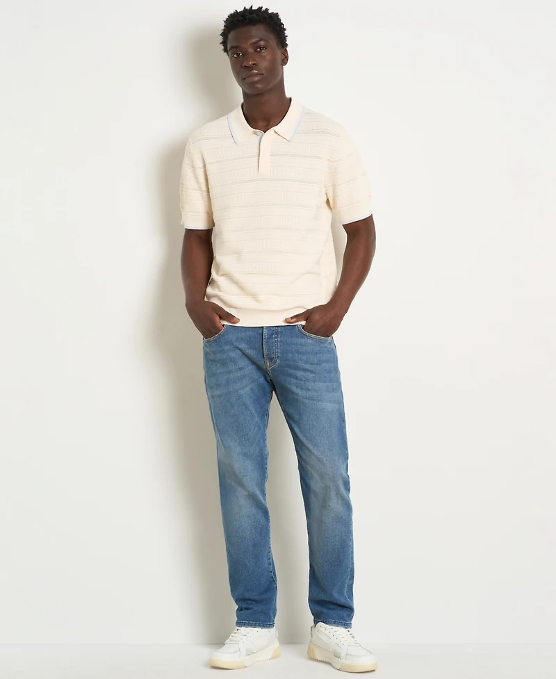 Scotch & Soda Men's Structured Knit Regular-Fit Polo Shirt