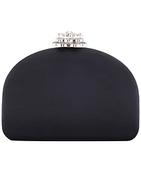 Nina Crystal Flower Clasp Minaudiere Mini Handbag