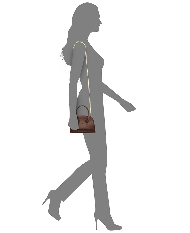Nina Metallic Small Bowling Handbag