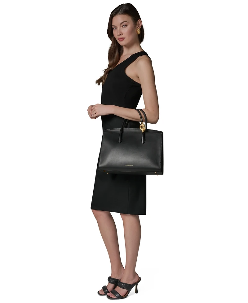 Donna Karan New York Loden Leather Large Satchel Handbag