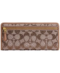 Coach Crystal Signature Jacquard Essential Slim Wallet