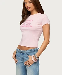 Edikted Women's Full Time Hot Girl T Shirt