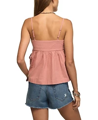 Lucky Brand Women's Beaded Yoke Swing Square Neck Tank Top