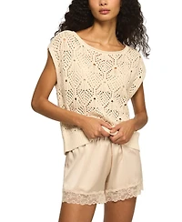 Lucky Brand Women's Boho Rolled Neck Sweater Vest