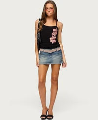 Edikted Women's Sylvanna Sequin Flower Tank Top