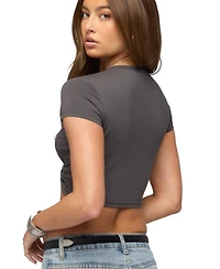 Edikted Women's Sephey Twisted Cropped T Shirt