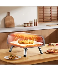 Cozito Countertop Electric Pizza Oven, 12 in Stainless Steel Pizza Maker with Stone and Spatula