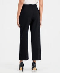 Anne Klein Essentials Petite Pull-On Mid-Rise Wide-Leg Pants