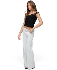 Edikted Women's Freyah Lacey Off Shoulder Top