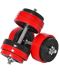Sevorley 66 lb Adjustable Dumbbell and Barbell Set, 2-in-1 Strength Training