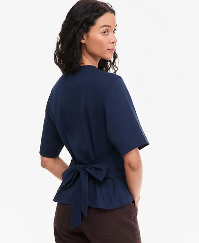 On 34th Women's Tie-Back Interlock T-Shirt, Macy's Exclusive