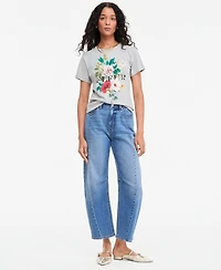 On 34th Women's Fleur Beaded Graphic Crewneck T-Shirt, Macy's Exclusive