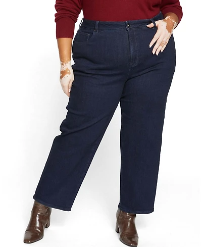 Universal Standard Women's Donna High Rise Curve Straight Leg Jeans 27 Inches