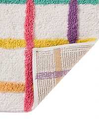 Hallmark Chromatic Grid Cotton Rich Bath Rug, 20" x 30"