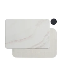 Vcny Home Marble Diatomite Stone Bath Mat, 16" x 24"