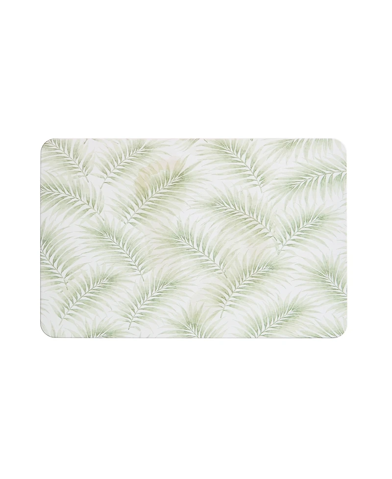 Vcny Home Carved Palms Diatomite Stone Bath Mat, 16" x 24"