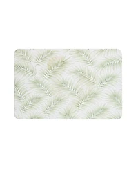 Vcny Home Carved Palms Diatomite Stone Bath Mat, 16" x 24"