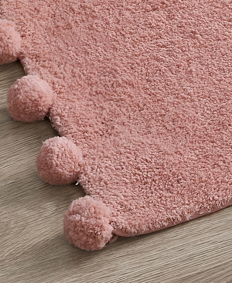 Vcny Home So Fresh Pom Pom Pink Bath Rug, 20" x 32"