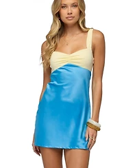 Edikted Women's Contrast Satin Effect Mini Dress