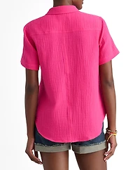 UNTUCKit Women's Cotton Gauze Short-Sleeve Jodi Shirt