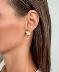 Adornia Gold-Plated Imitation Pearlescent Stud Earrings