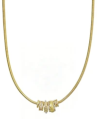 Adornia Gold Sliding Rings Collar Necklace