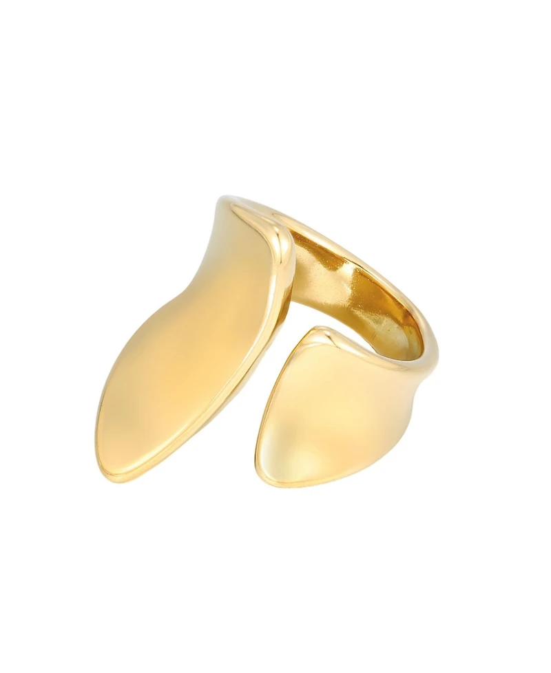 Adornia Tarnish Resistant Gold Open Columns Ring