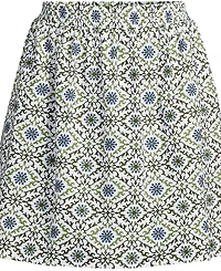 Lands' End Women's Poplin Printed Mini Skirt