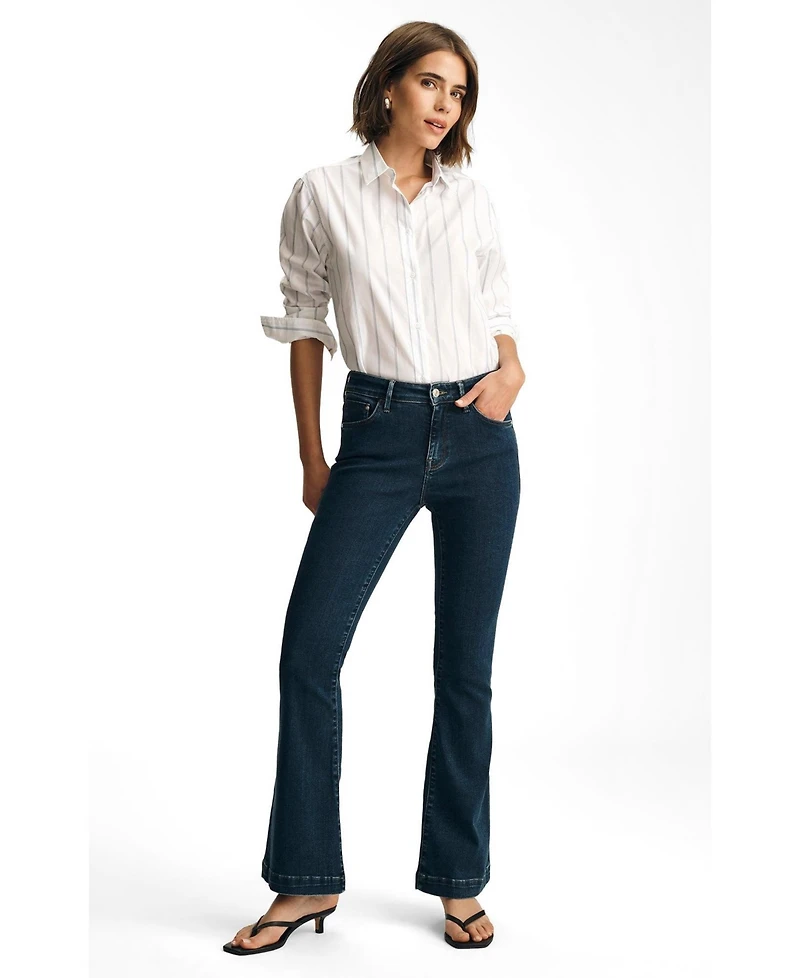 Mavi Women's Sydney High Rise Flare Dark Supersoft