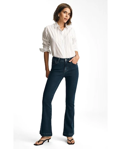 Mavi Women's Sydney High Rise Flare Dark Supersoft